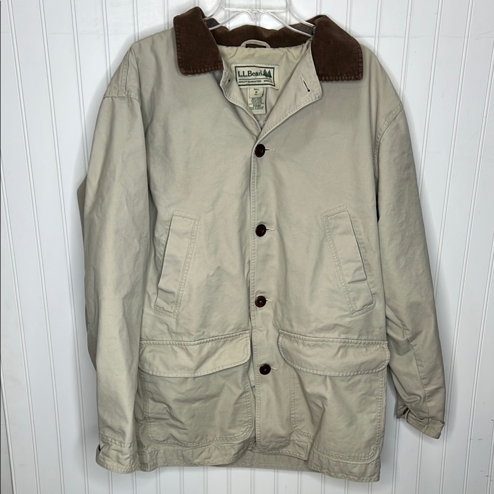L.L. Bean Beige and Brown Lightweight Jacket